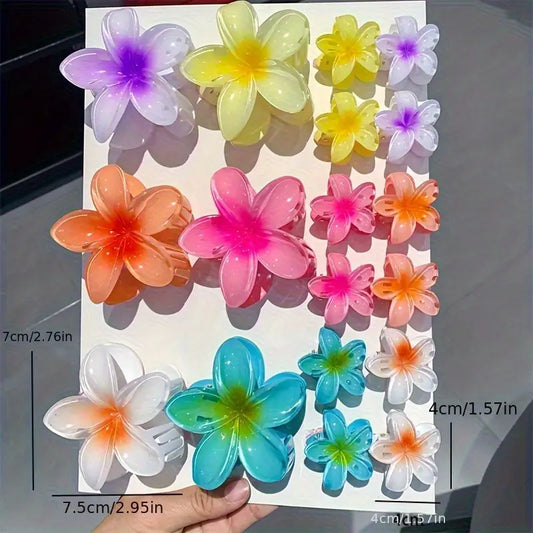 12pcs Flower Claw Clips Set