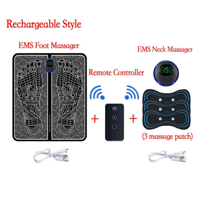 Remote EMS Foot Massager Pad Portable