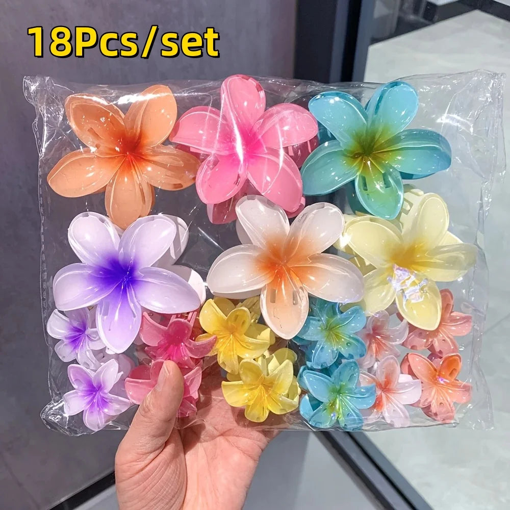 12pcs Flower Claw Clips Set