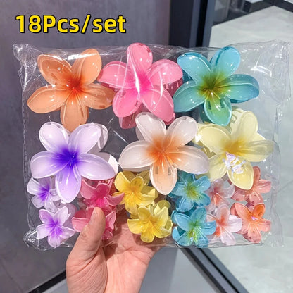 12pcs Flower Claw Clips Set