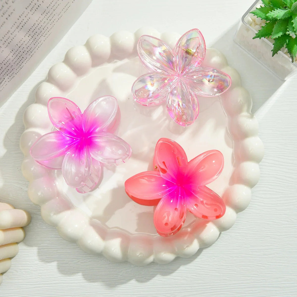 12pcs Flower Claw Clips Set