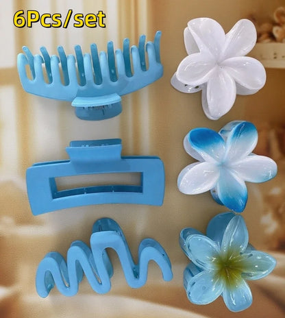 12pcs Flower Claw Clips Set