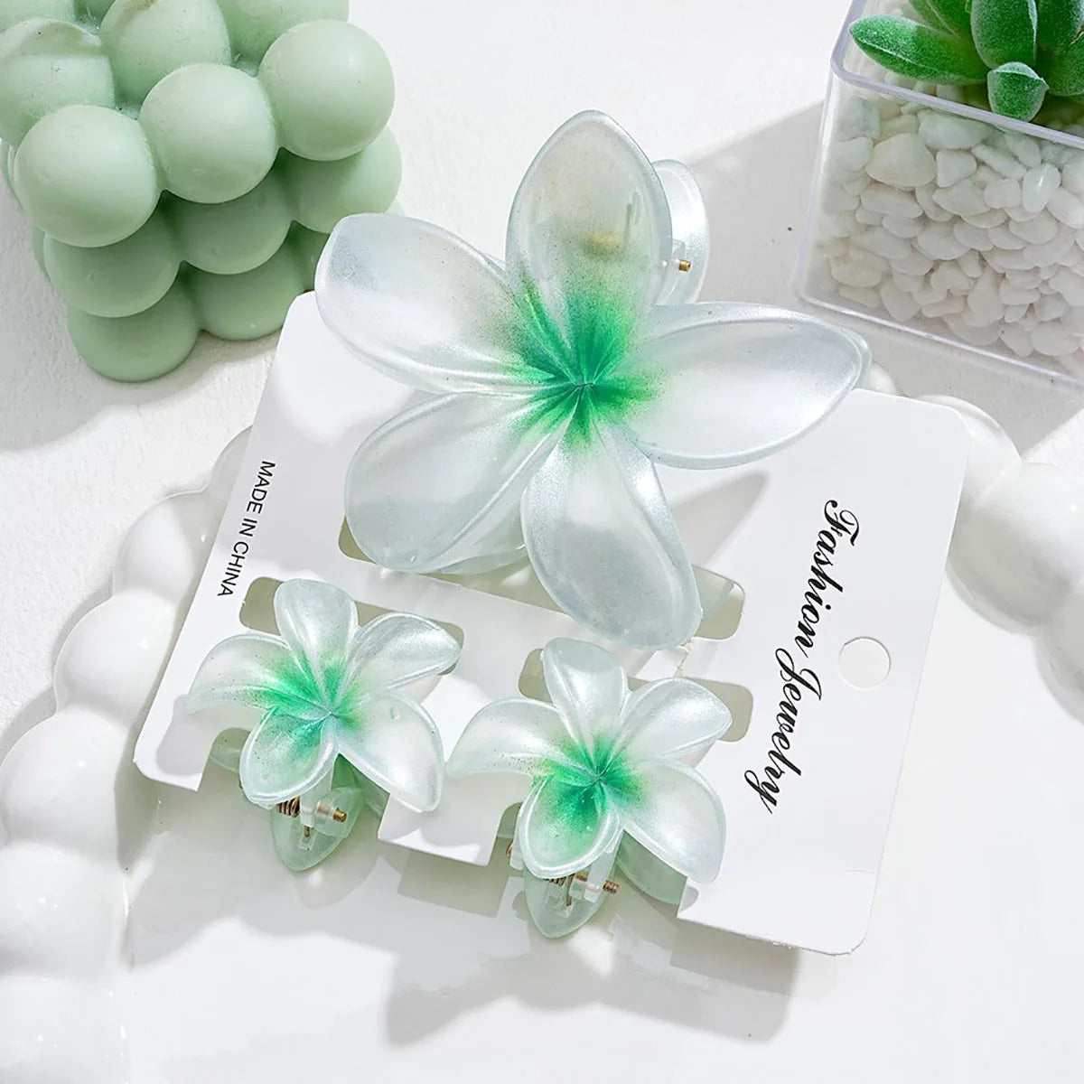 12pcs Flower Claw Clips Set