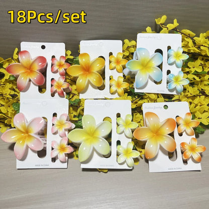 12pcs Flower Claw Clips Set