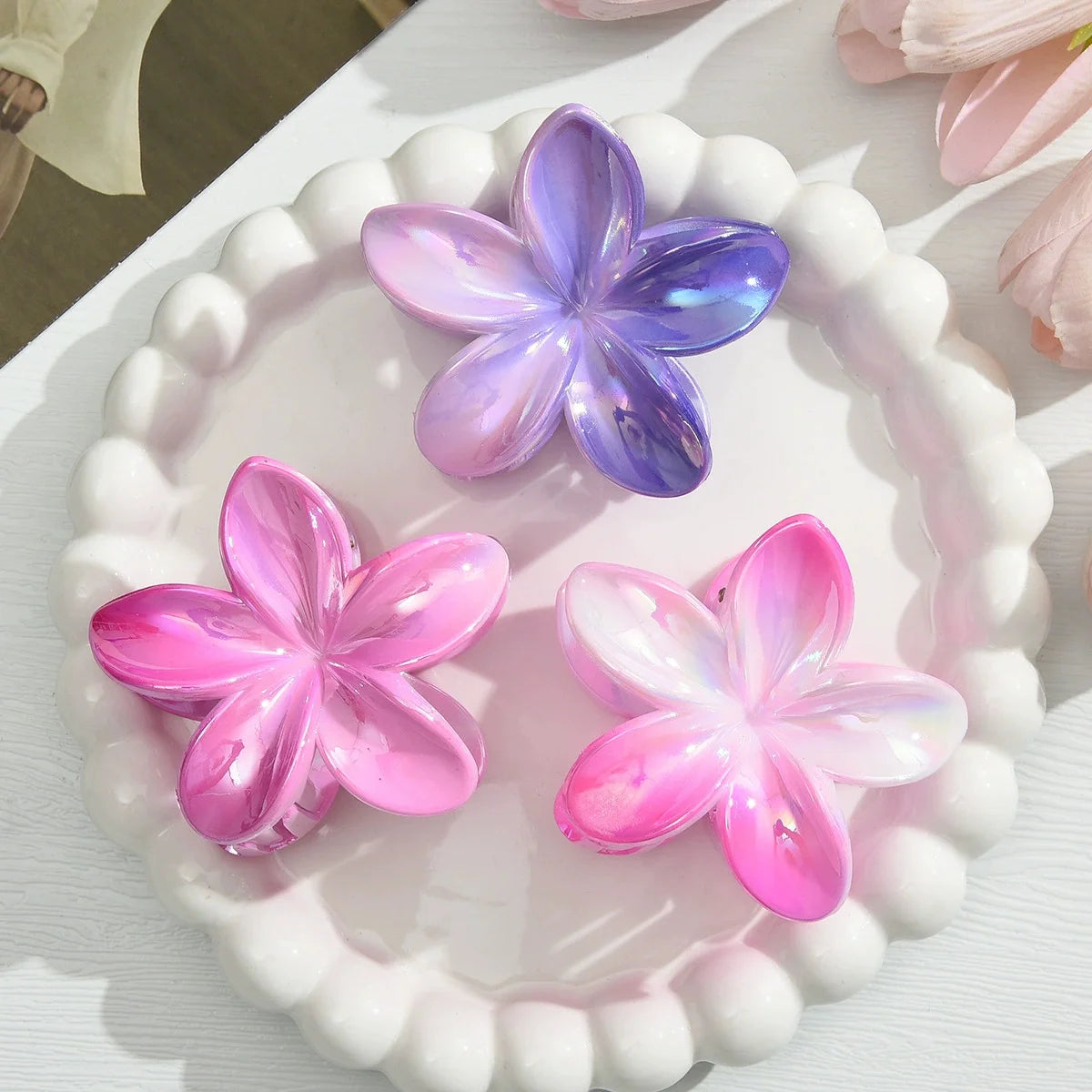 12pcs Flower Claw Clips Set