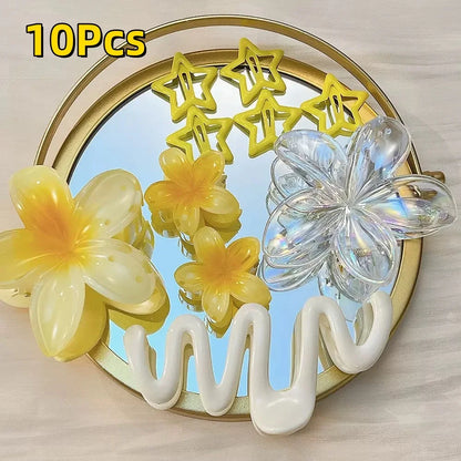 12pcs Flower Claw Clips Set