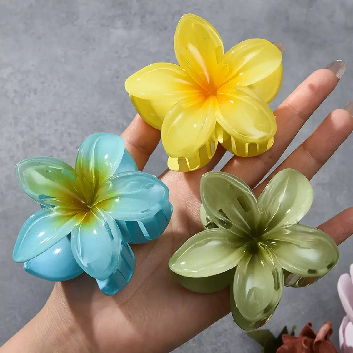 12pcs Flower Claw Clips Set