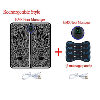 Remote EMS Foot Massager Pad Portable