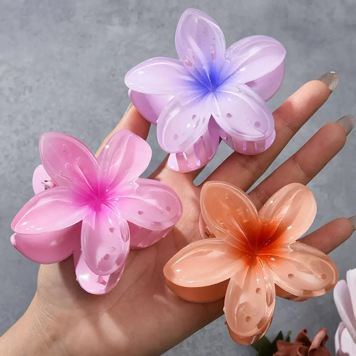 12pcs Flower Claw Clips Set