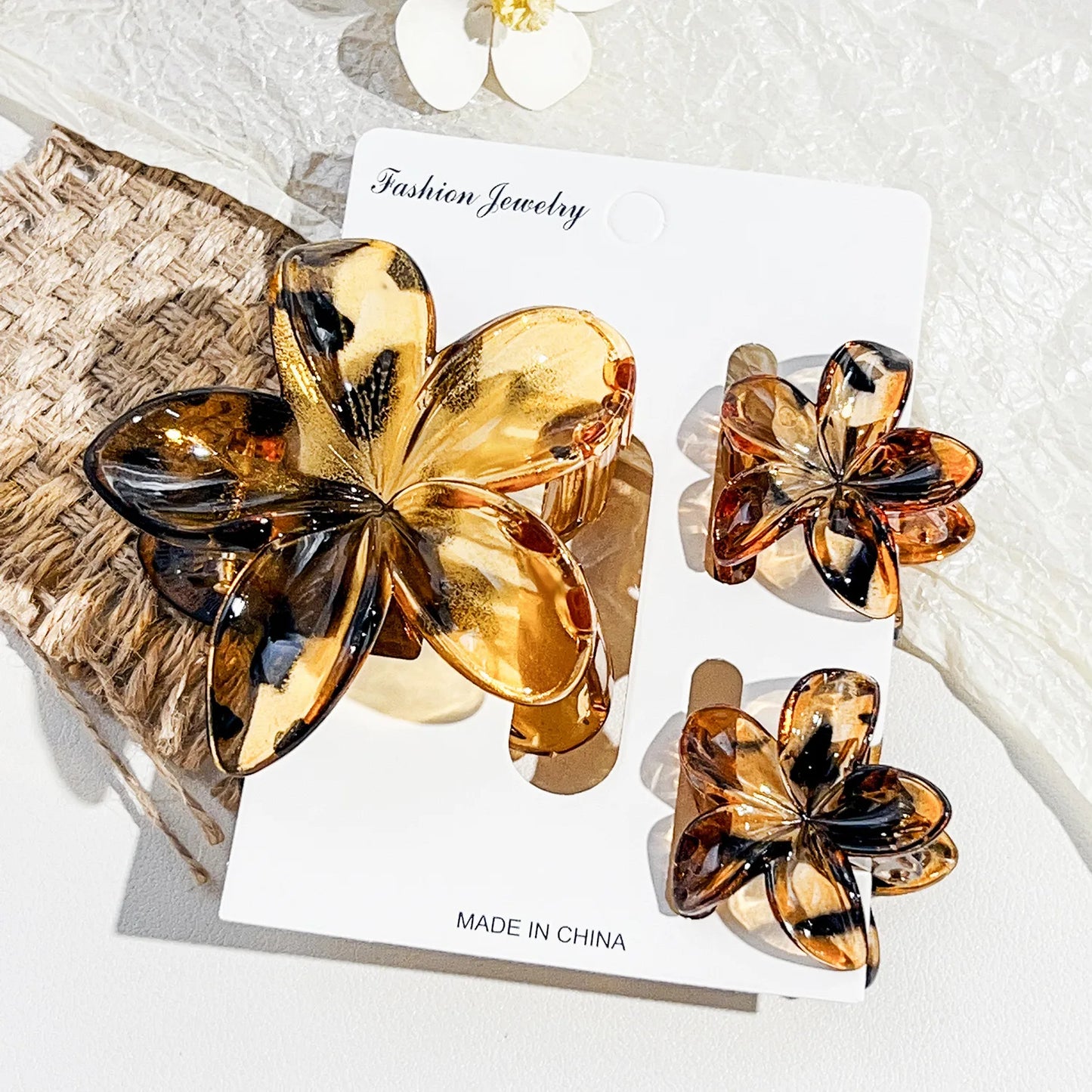12pcs Flower Claw Clips Set