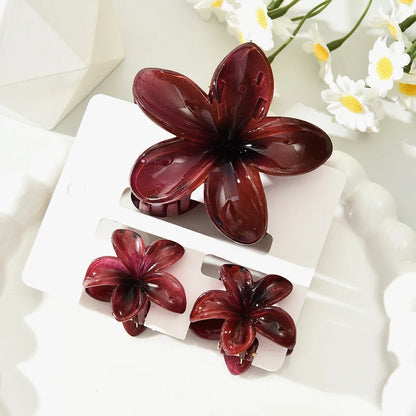 12pcs Flower Claw Clips Set
