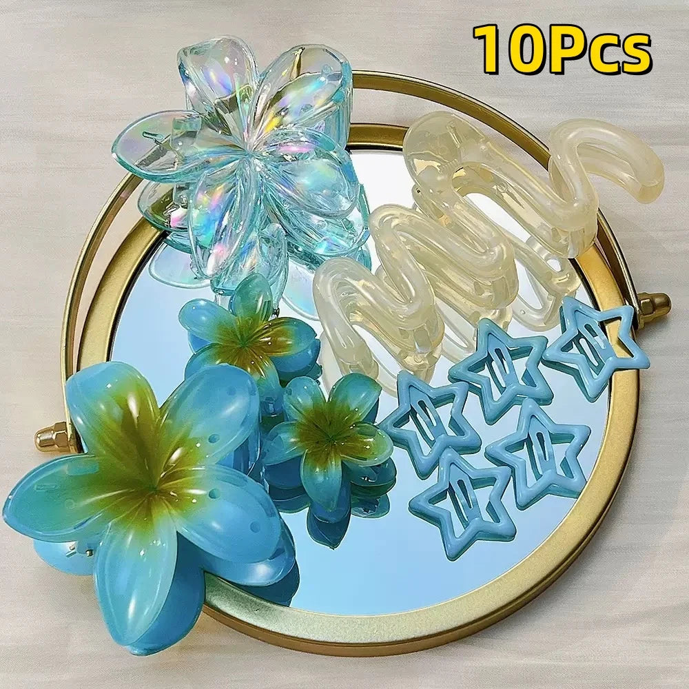 12pcs Flower Claw Clips Set
