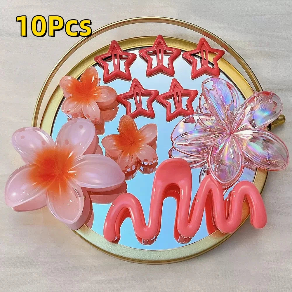 12pcs Flower Claw Clips Set