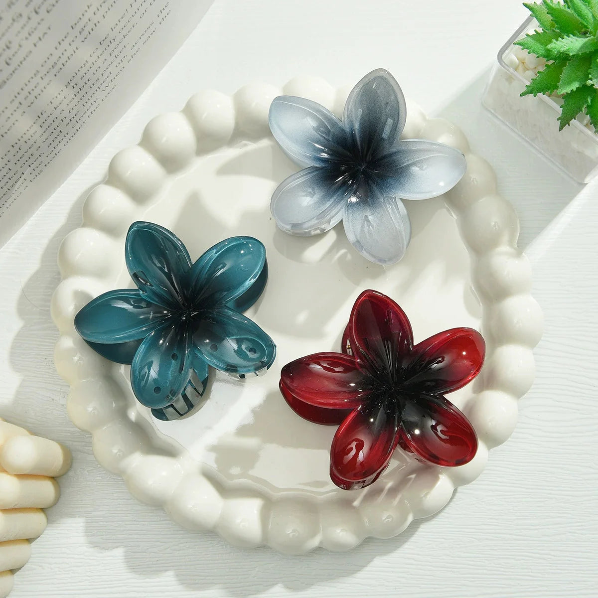 12pcs Flower Claw Clips Set