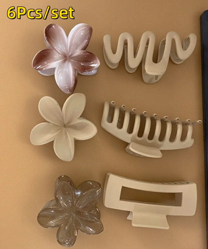 12pcs Flower Claw Clips Set