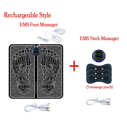 Remote EMS Foot Massager Pad Portable