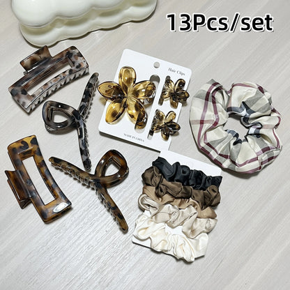 12pcs Flower Claw Clips Set